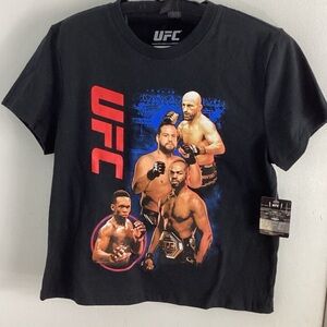 UFC Group Fighters Official Licensed Crewneck Black Graphic Unisex T-Shirt M